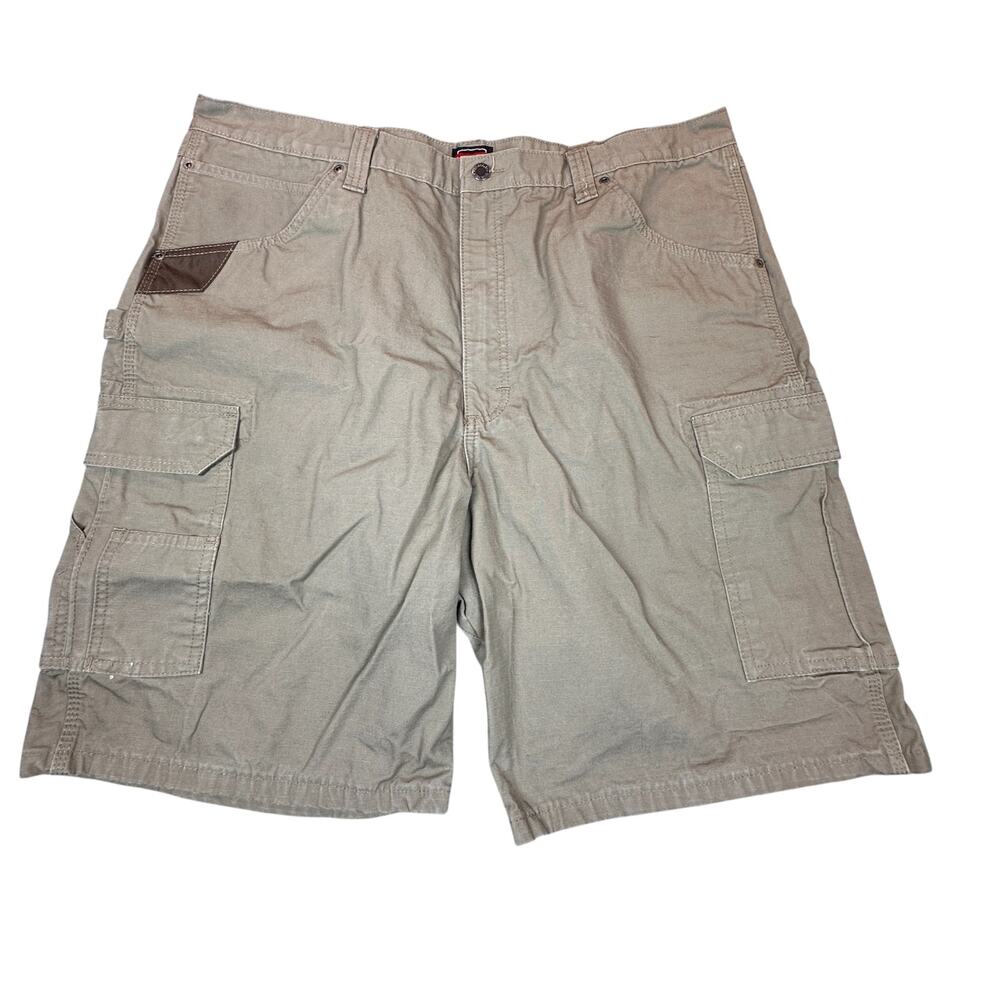 Wrangler Workwear Cargo Shorts Waist 40 Khaki Ripstop Utility Carpenter Outdoor